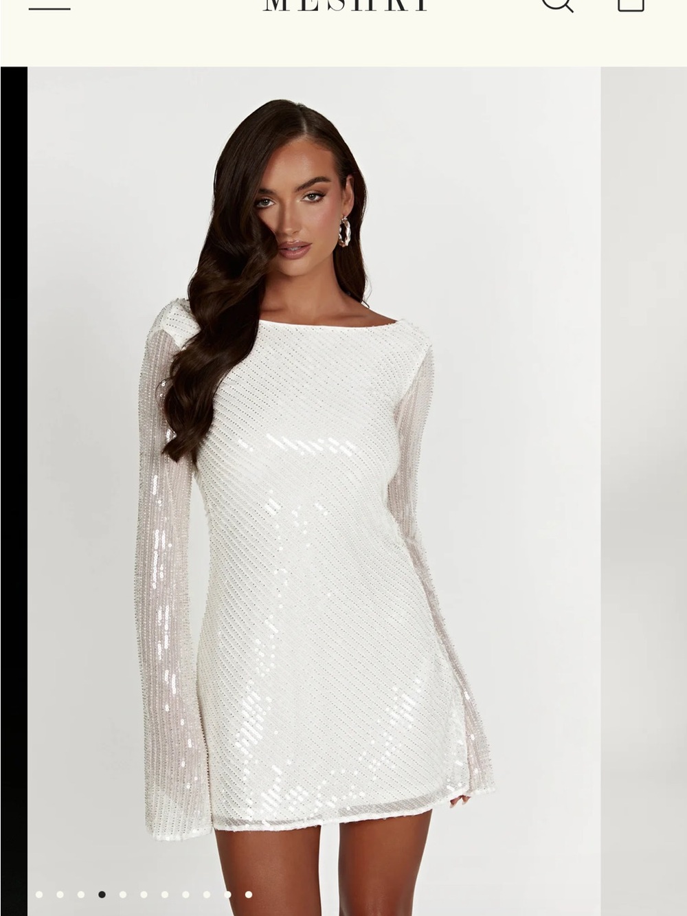 Meshki Nala Sequin Long-Sleeve Mini Dress